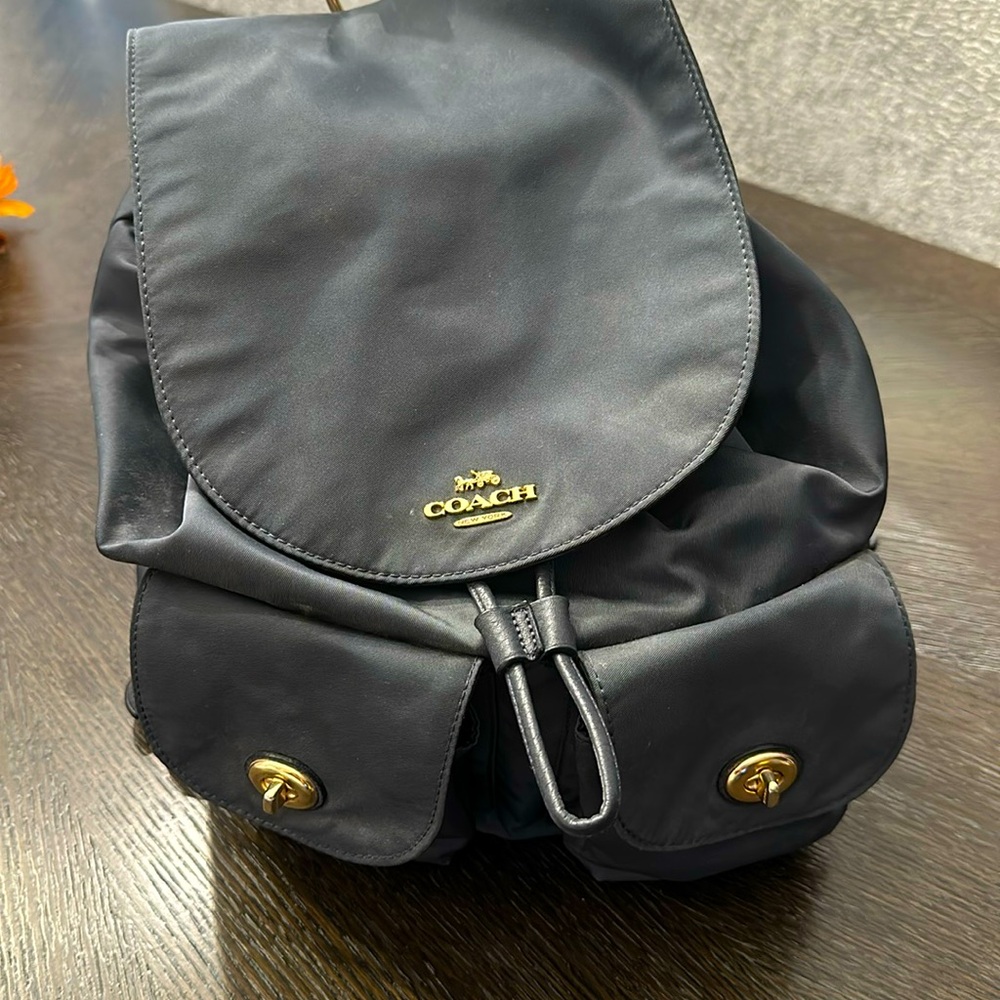 Navy coach backpack